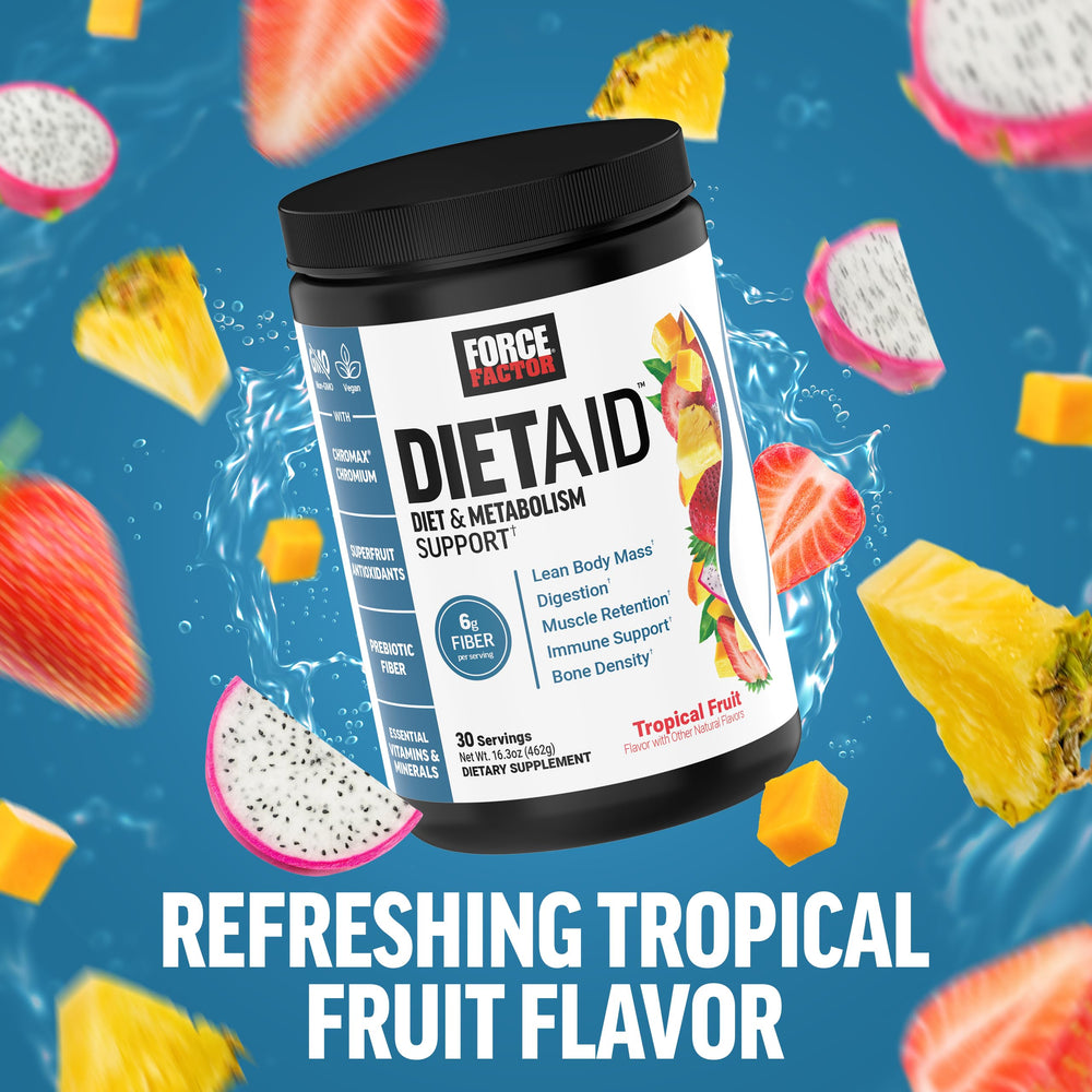 Force Factor Diet Aid 6g prebiotic fiber in each serving.