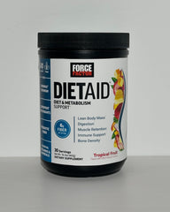 Force Factor Diet Aid glass with ready-to-drink tropical flavor.