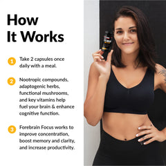 Open Force Factor Forebrain Focus bottle ready for daily use.
