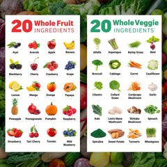Force Factor Fruits & Veggies capsules close-up showing easy swallowing