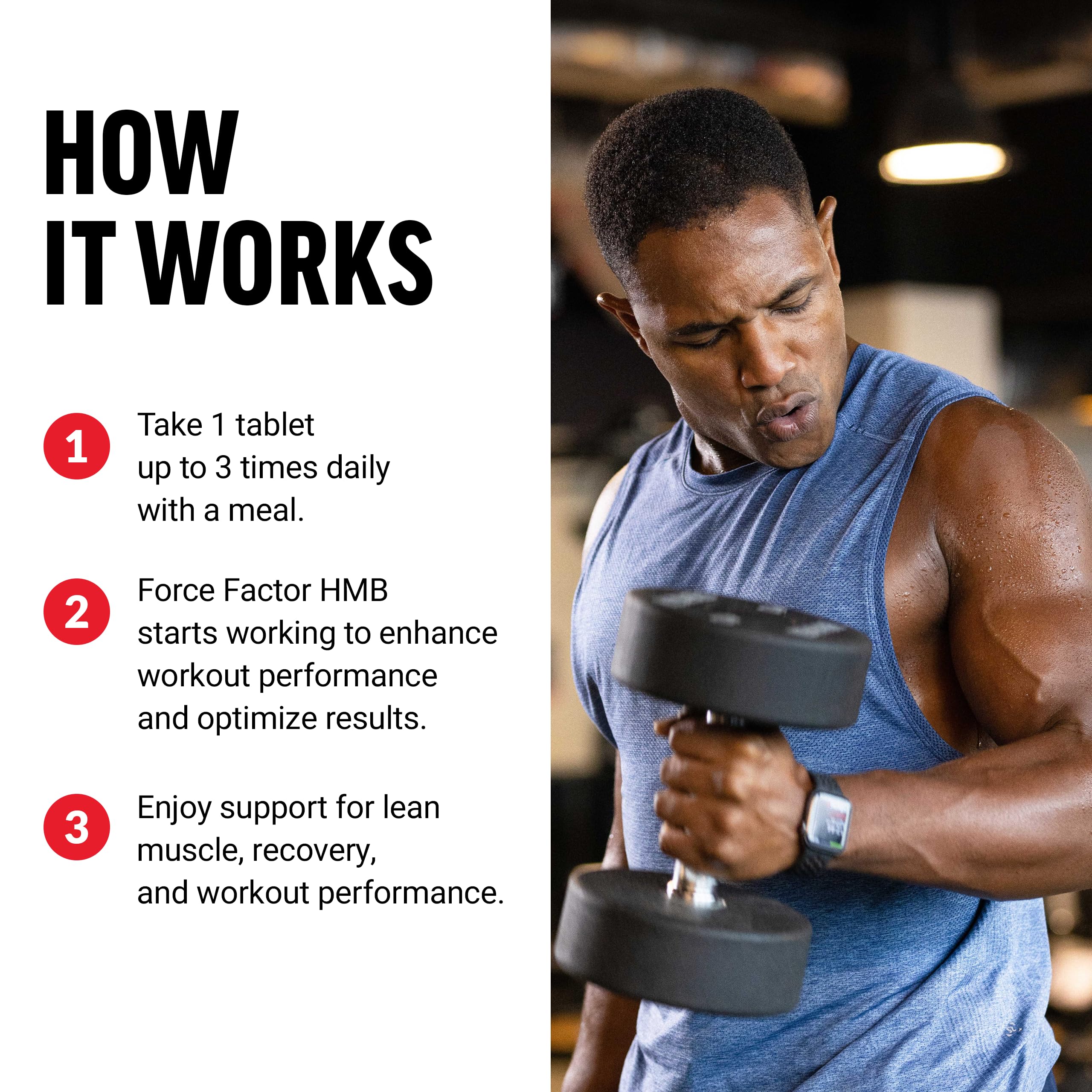 Force Factor HMB capsules close-up for post-workout recovery