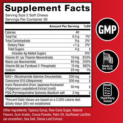 Force Factor NAD+ Longevity soft chews on kitchen counter for easy daily use.