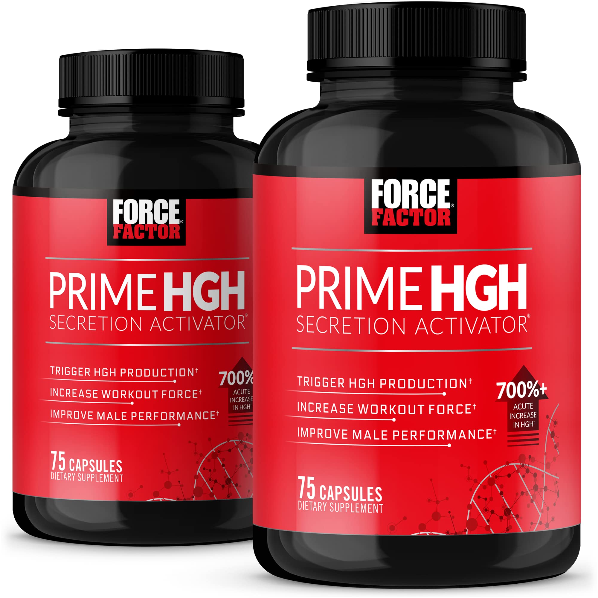 Force Factor Prime HGH Secretion Activator bottle ready for daily workout support