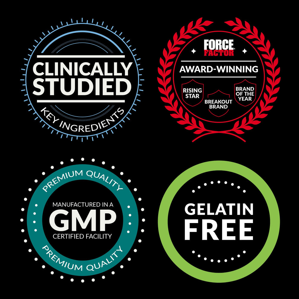 Force Factor Prime HGH Secretion Activator on nightstand beside gym bag