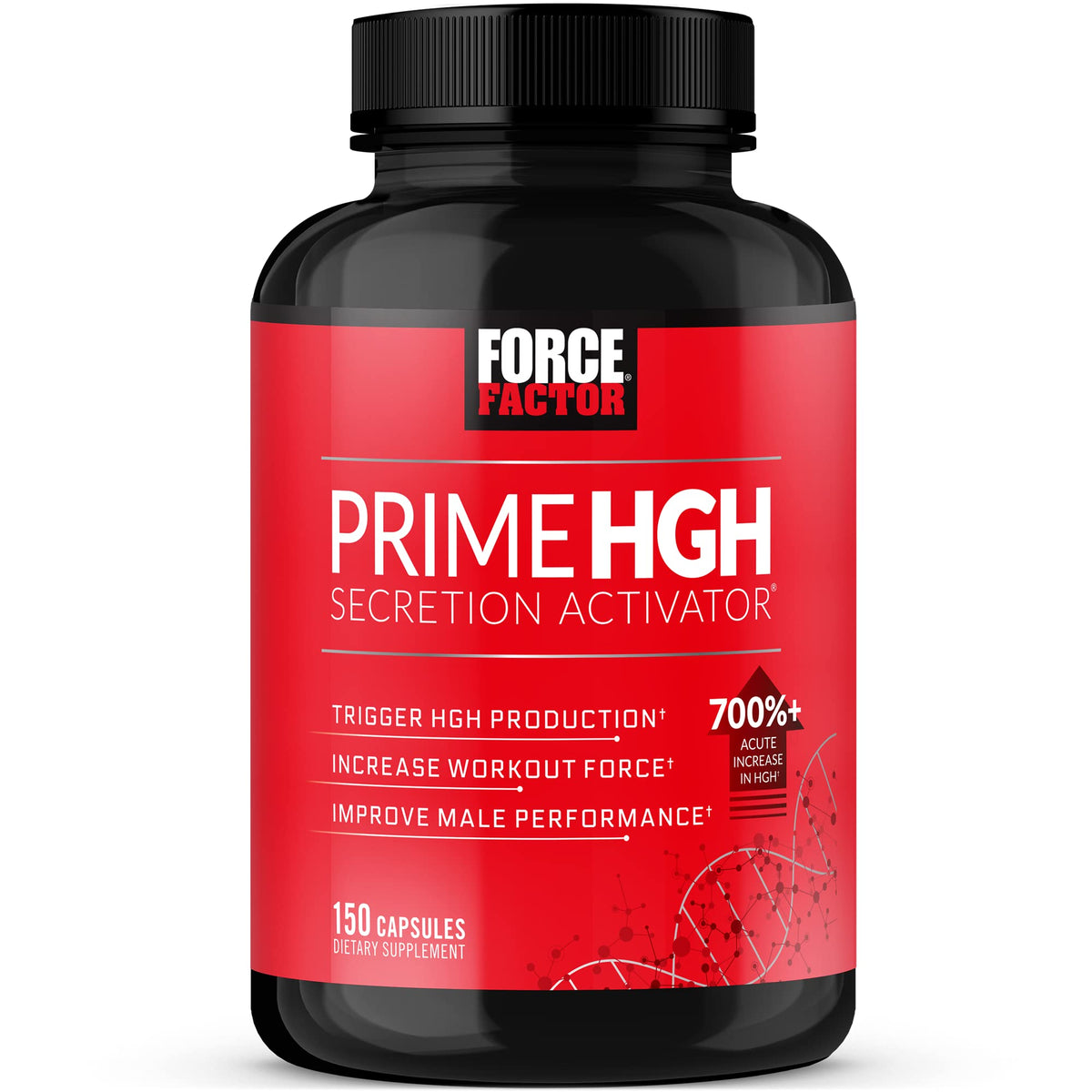 Force Factor Prime HGH Secretion Activator bottle for daily workout support.