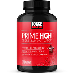 Force Factor Prime HGH Secretion Activator bottle for daily workout support.