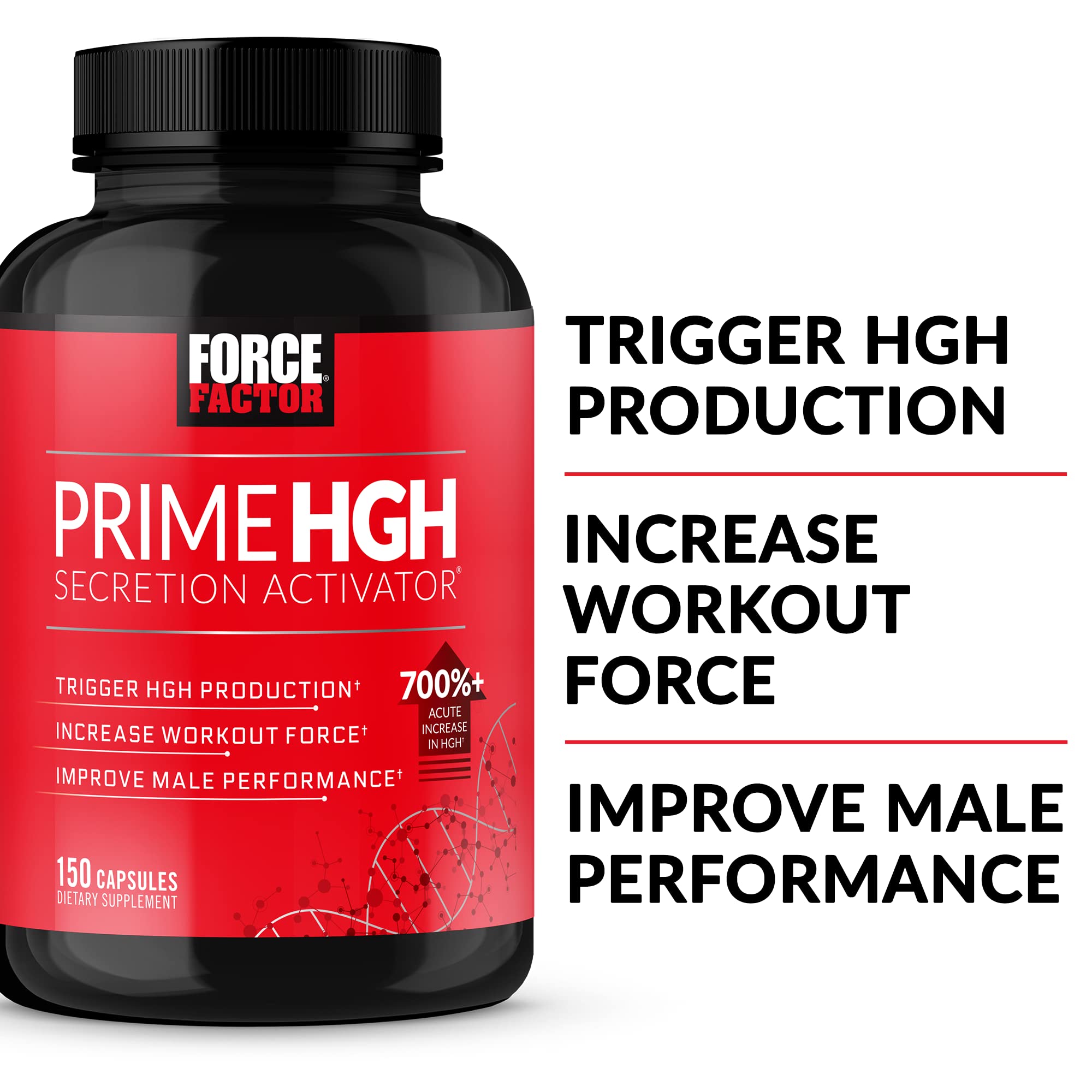 Force Factor Prime HGH Secretion Activator capsules close-up for detail.