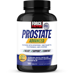 Force Factor Prostate Advanced bottle with capsules for daily urinary support