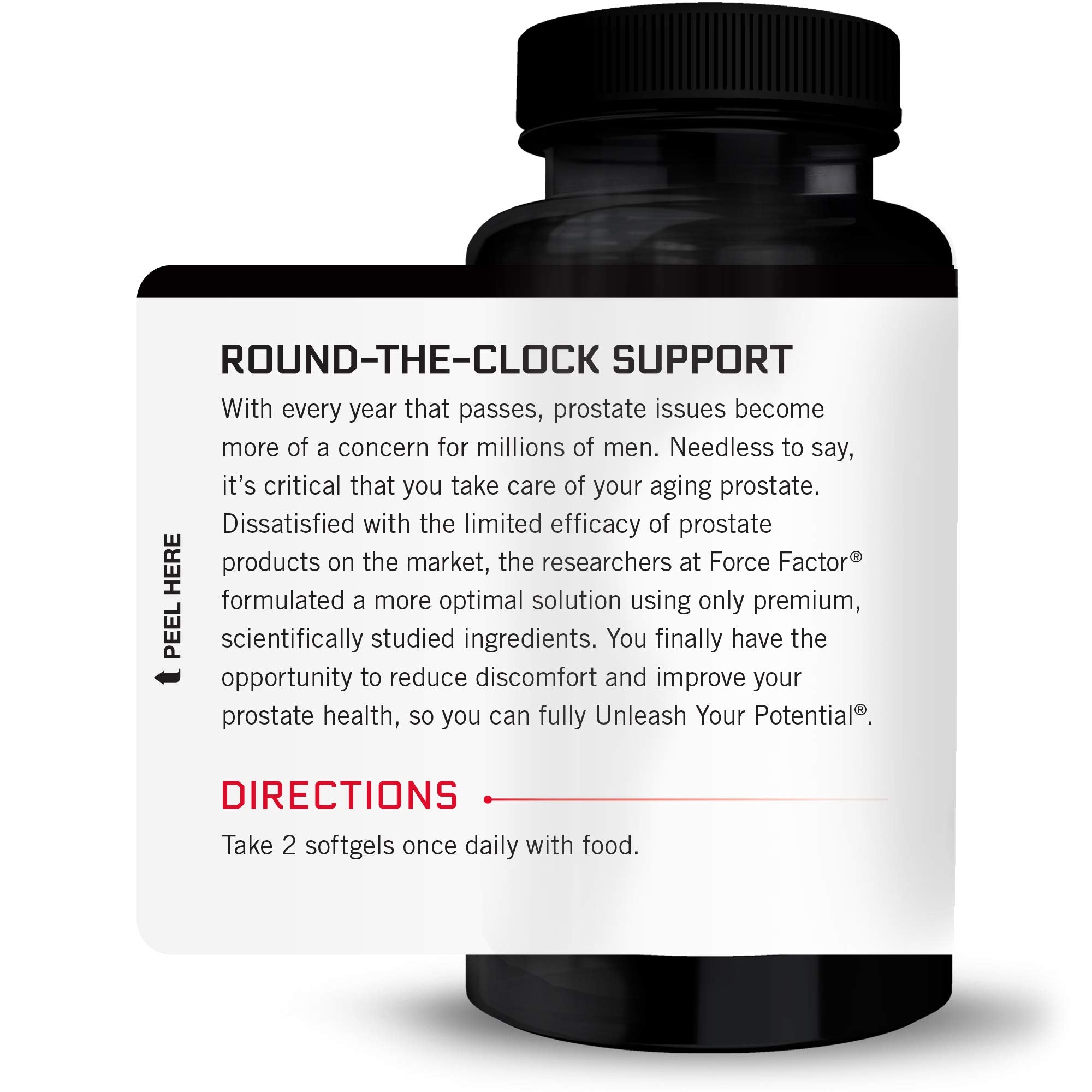 Force Factor Prostate softgels closeup of capsules