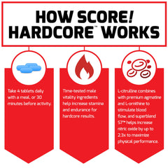 Force Factor SCORE! Hardcore blend featuring black maca and pine bark