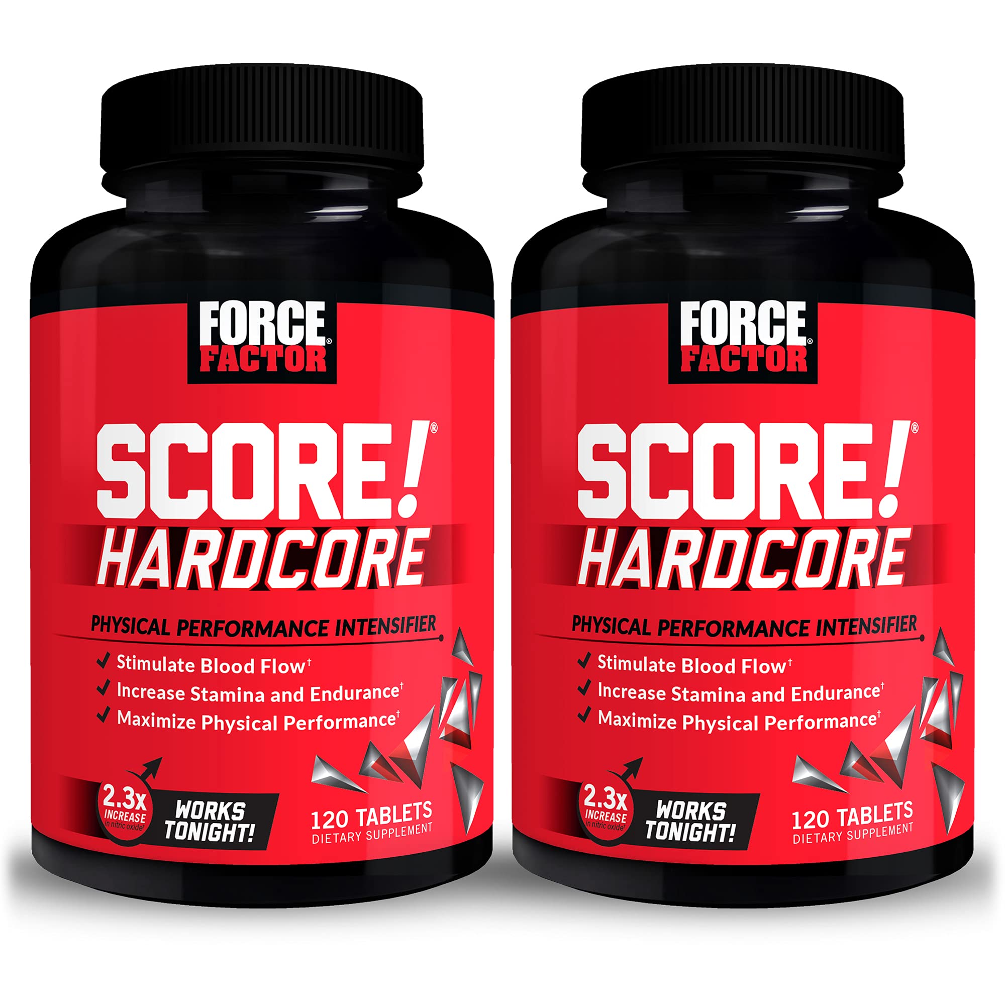Force Factor SCORE! Hardcore bottle front for workouts