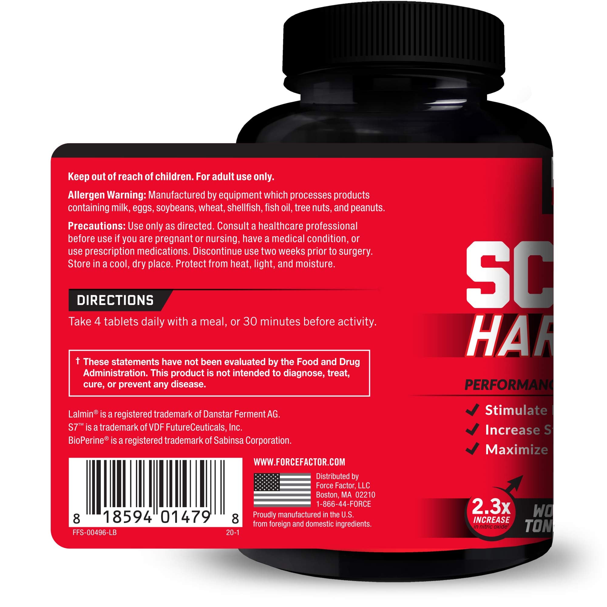 Force Factor SCORE! Hardcore capsules close-up, ideal for pre-workout routines
