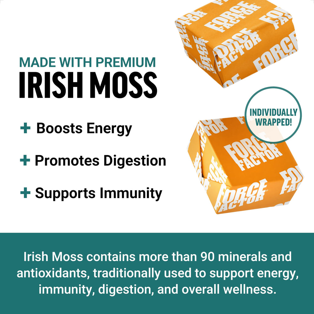 Force Factor Sea Moss Soft Chews packaging front for convenient use