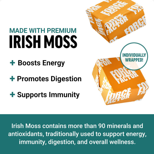 Force Factor Sea Moss Soft Chews packaging front for convenient use