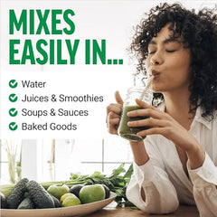Force Factor Smarter Greens pour-into-glass showing simple daily mix.
