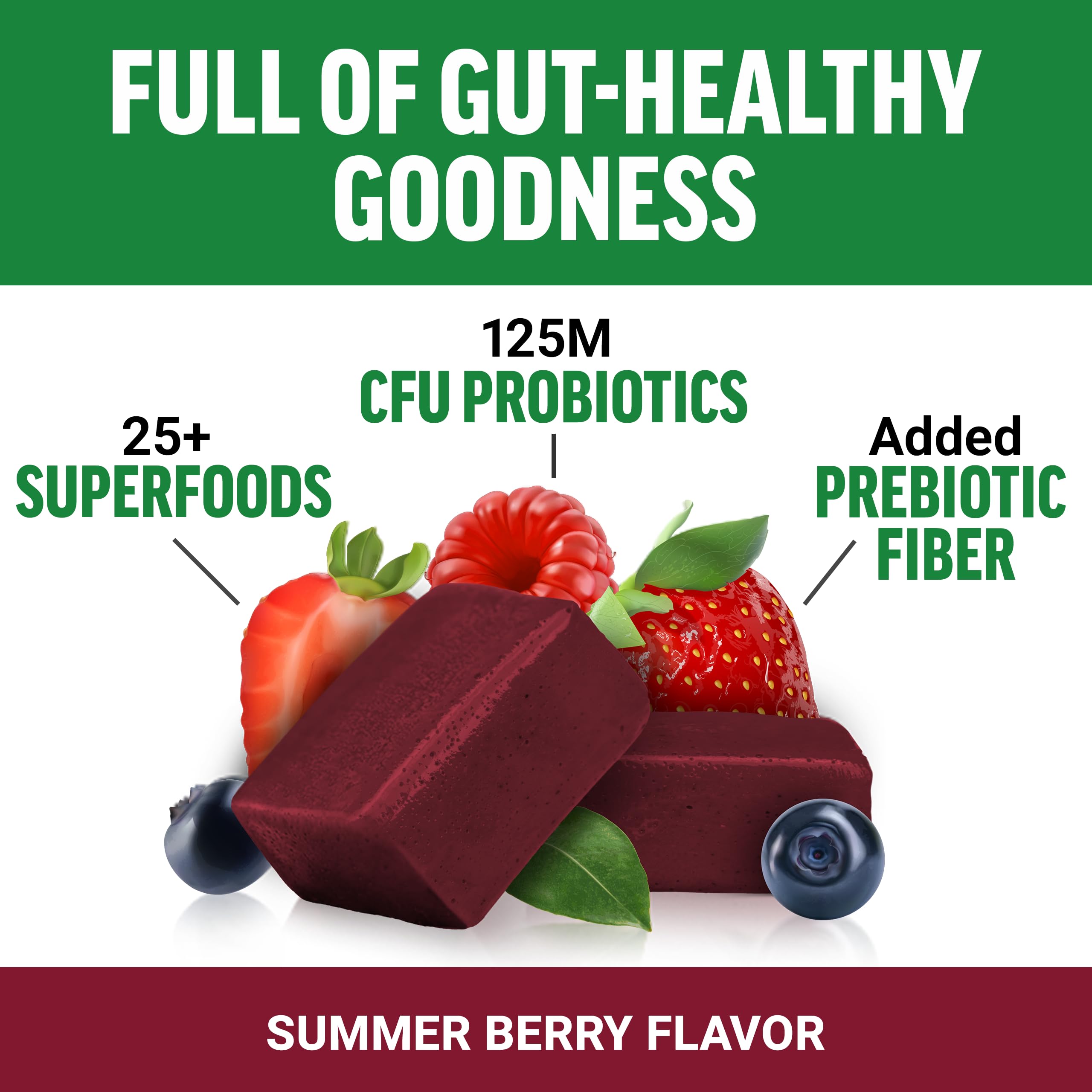 Force Factor Smarter Greens close-up highlights chewy texture.
