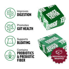 Smarter Greens serving close-up highlights chewy texture and flavor.