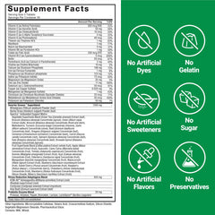Force Factor Smarter Greens ingredients chart shows probiotic LactoSpore and digestive support.