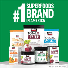 Force Factor Smarter Greens icon emphasizes probiotics and antioxidants supporting gut health.
