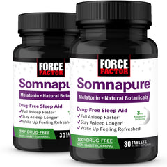 Force Factor Somnapure bottle front showing packaging for adults seeking calmer nights.