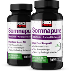 Force Factor Somnapure bottle front showing calm, non-habit forming sleep support.