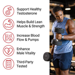 Force Factor Test X180 Alpha pills close-up for convenient daily capsules.