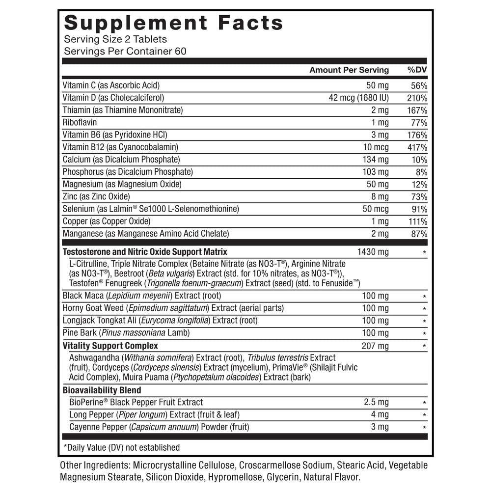 Force Factor Test X180 Alpha V2 capsules support daily supplementation.