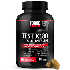 Force Factor Test X180 bottle front view for daily vitality.