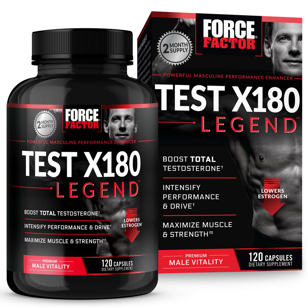 Force Factor Test X180 Legend bottle front view for everyday vitality