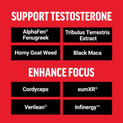 Force Factor Test X180 Surge bottle back label details key ingredients and usage.