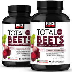 Force Factor Total Beets bottle front image showing potential circulation support.