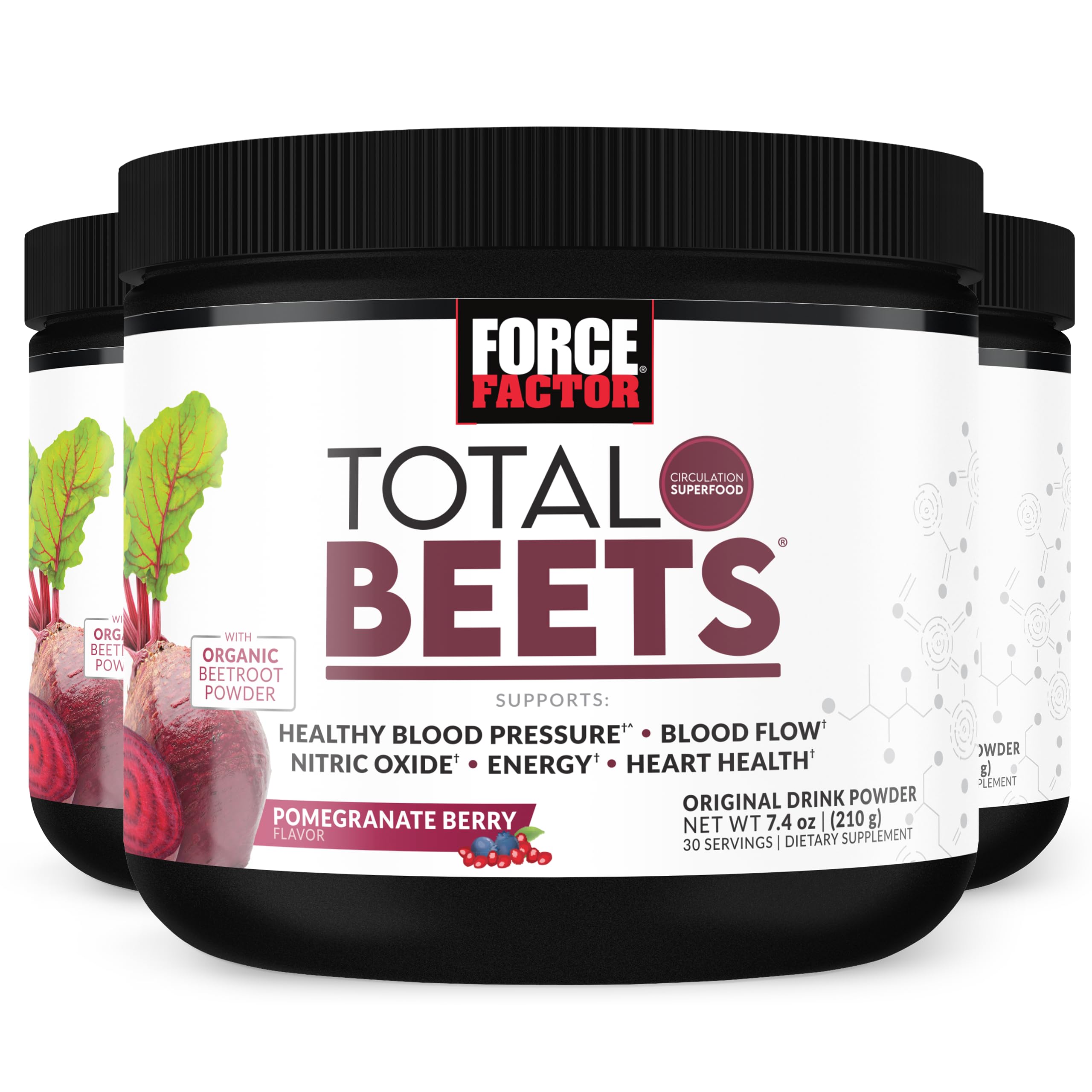 Force Factor Total Beets bottle pour highlighting energy potential