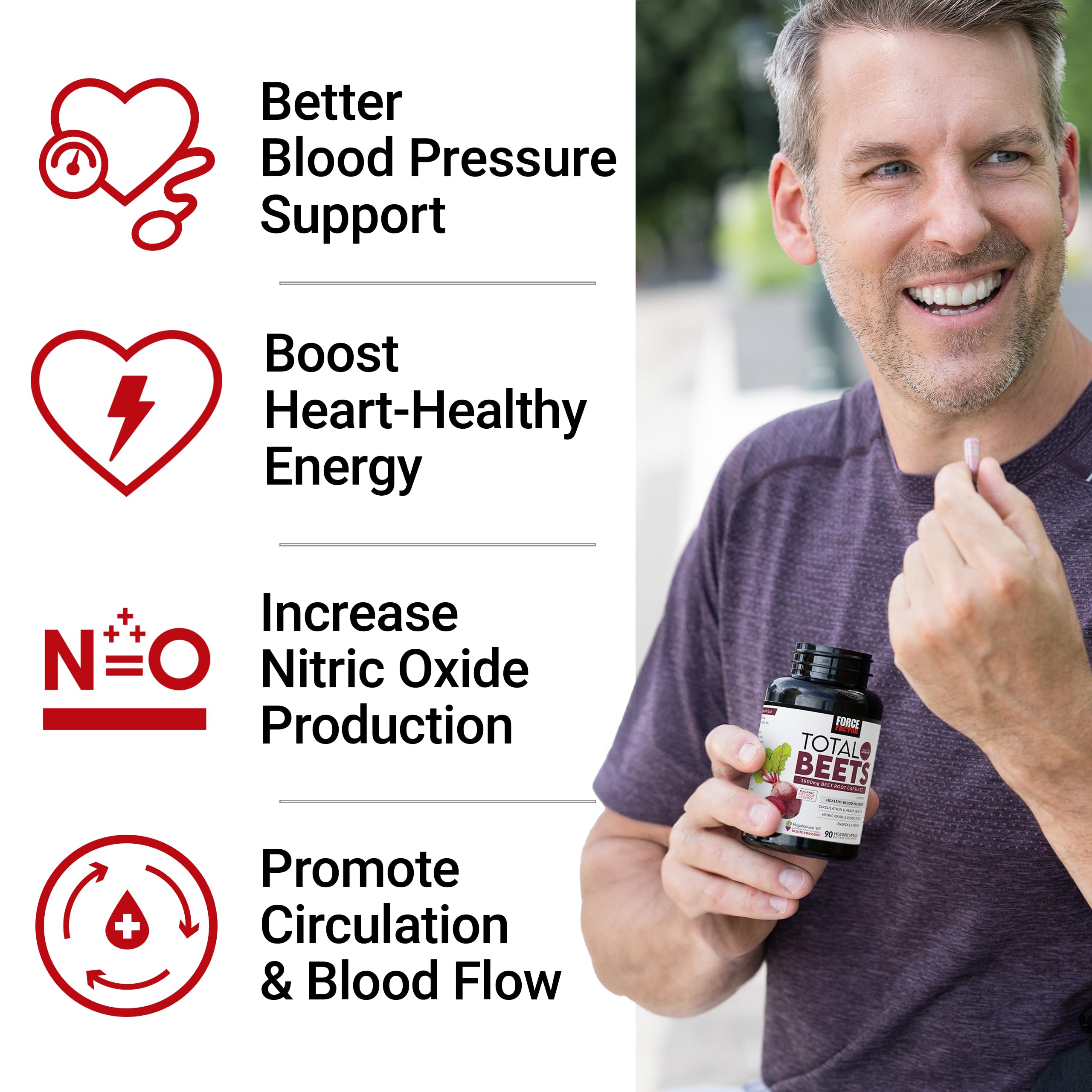 Force Factor Total Beets hawthorn berry closeup suggests cardio support ingredients.