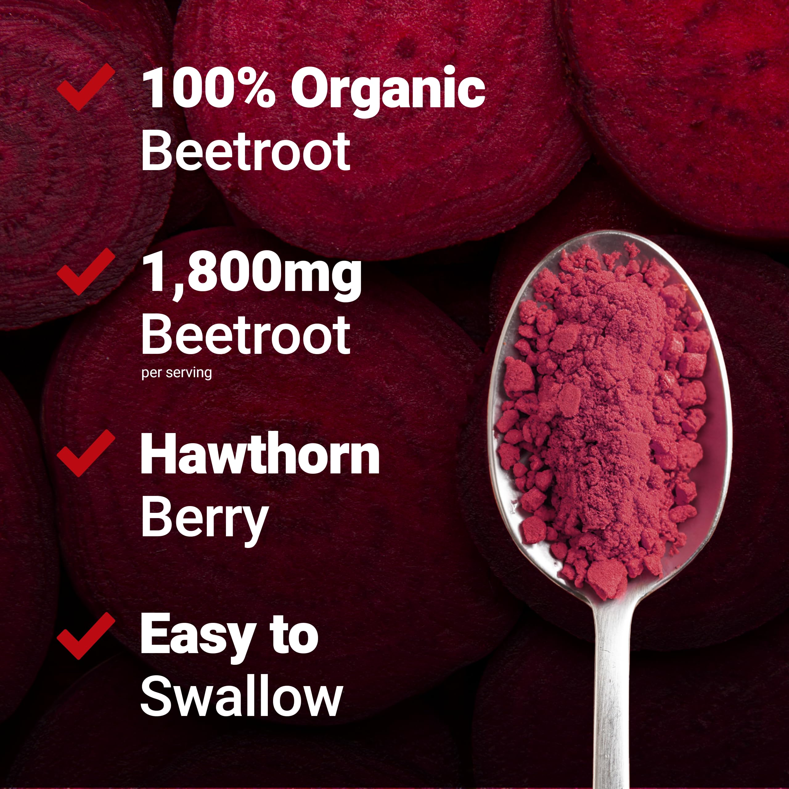 Force Factor Total Beets nutrition panel showing beet root powder content.