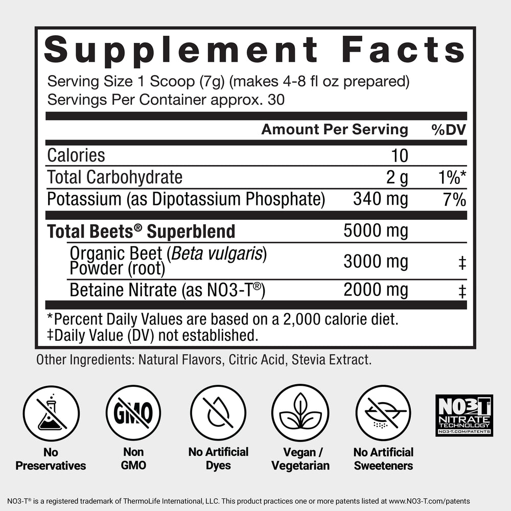 Force Factor Total Beets measuring cup ready-to-mix setup