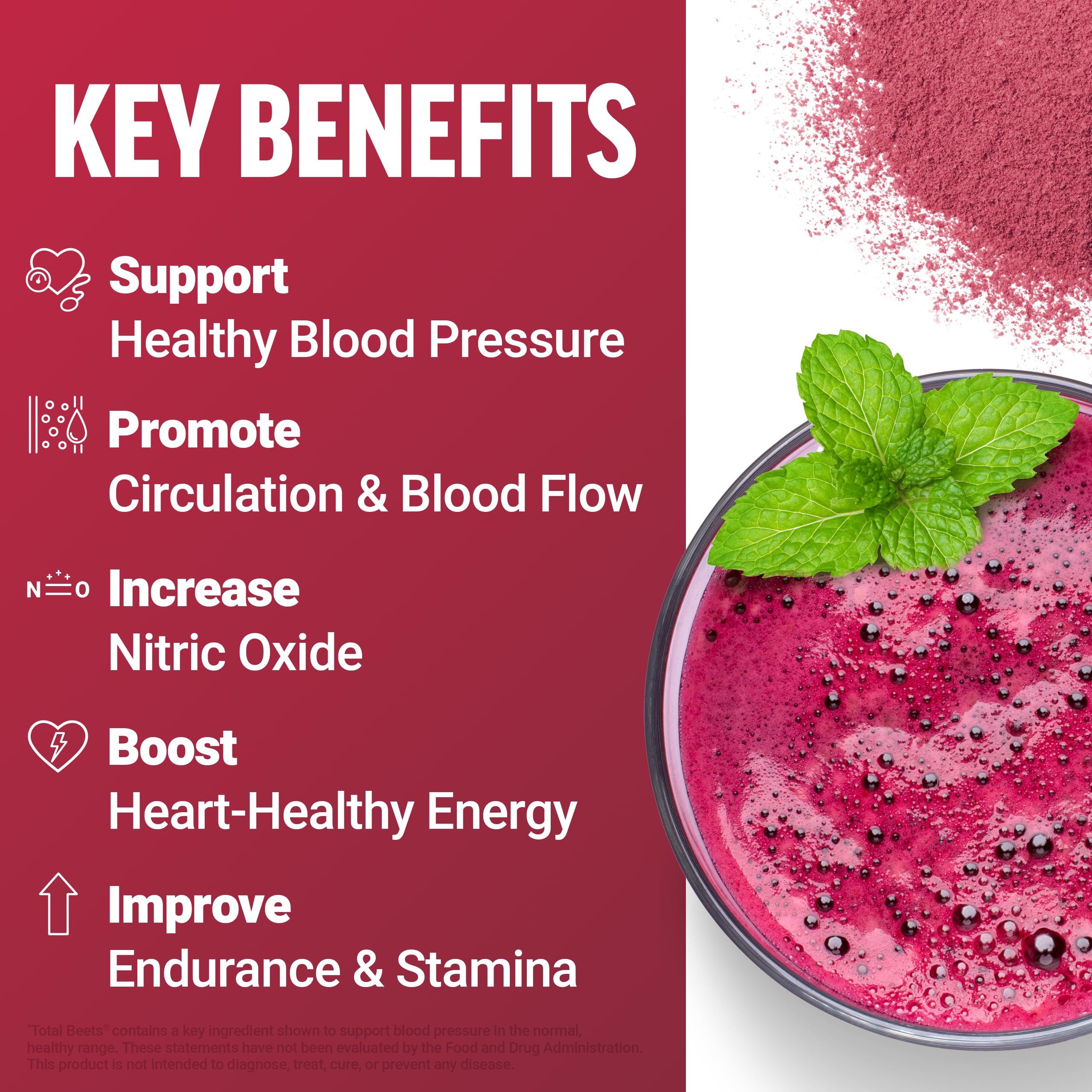 Force Factor Total Beets powder being mixed in glass for daily energy.