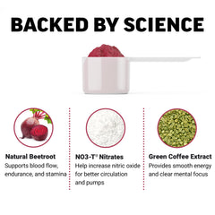 Total Beets scoop beside the can for consistent serving and dosage.