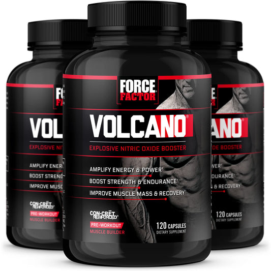 Force Factor Volcano bottle pour shows immediate energy for workouts.