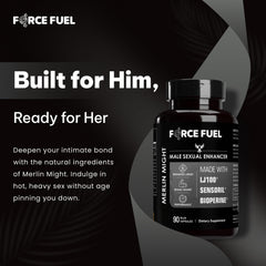 FORCE FUEL Sex Pills on nightstand beside lamp for late-night moments