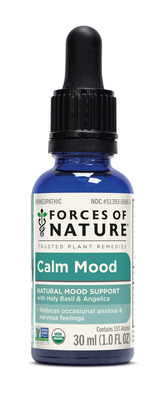 Forces of Nature Calm Mood bottle with dropper for on-the-go mood support