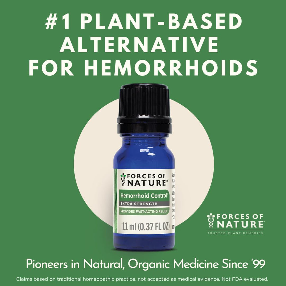 Forces of Nature ingredients label featuring peppermint and other oils.