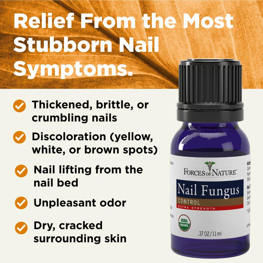 Forces of Nature toenail fungus dropper enables easy, targeted nail application