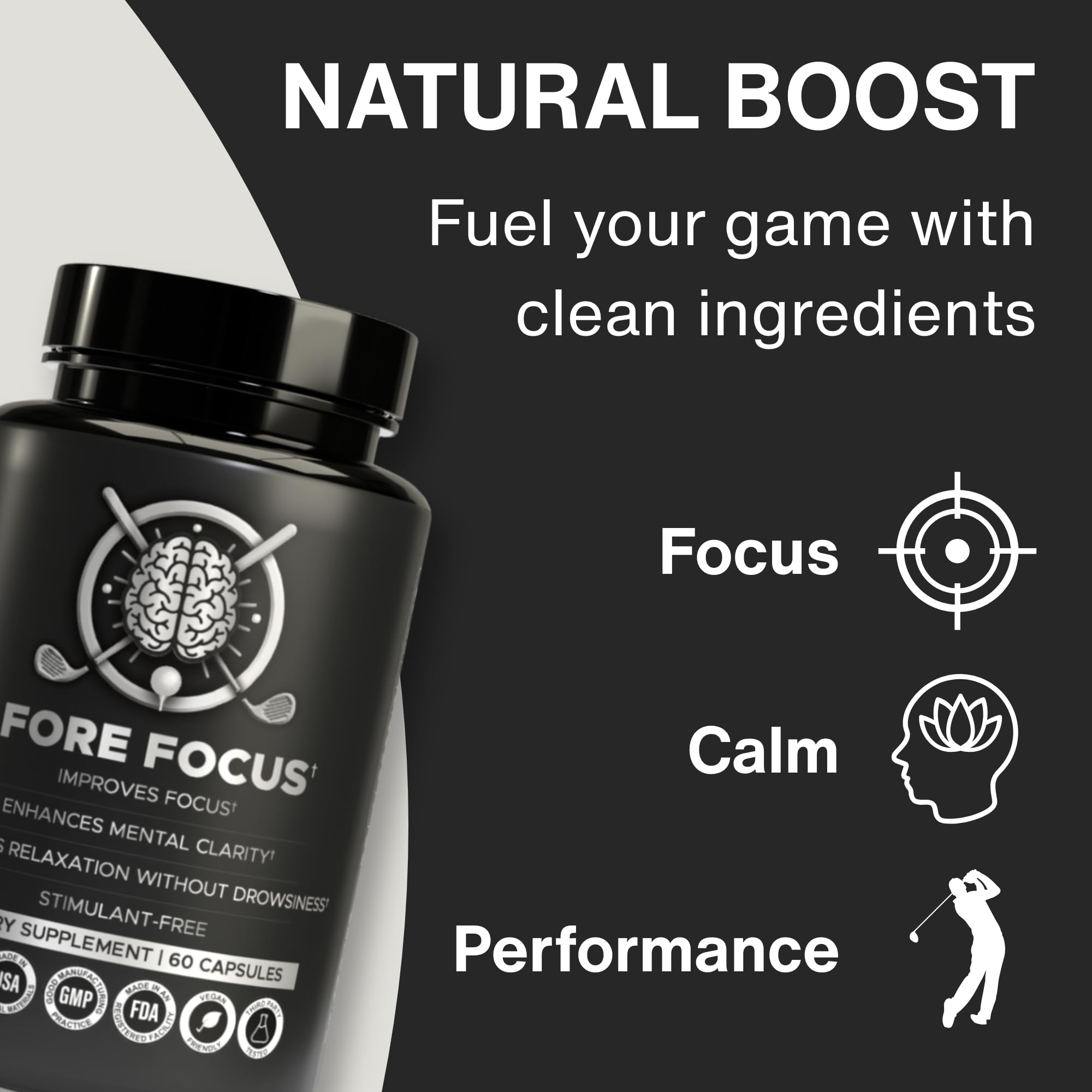 Fore Focus capsule close-up highlighting stimulant-free focus