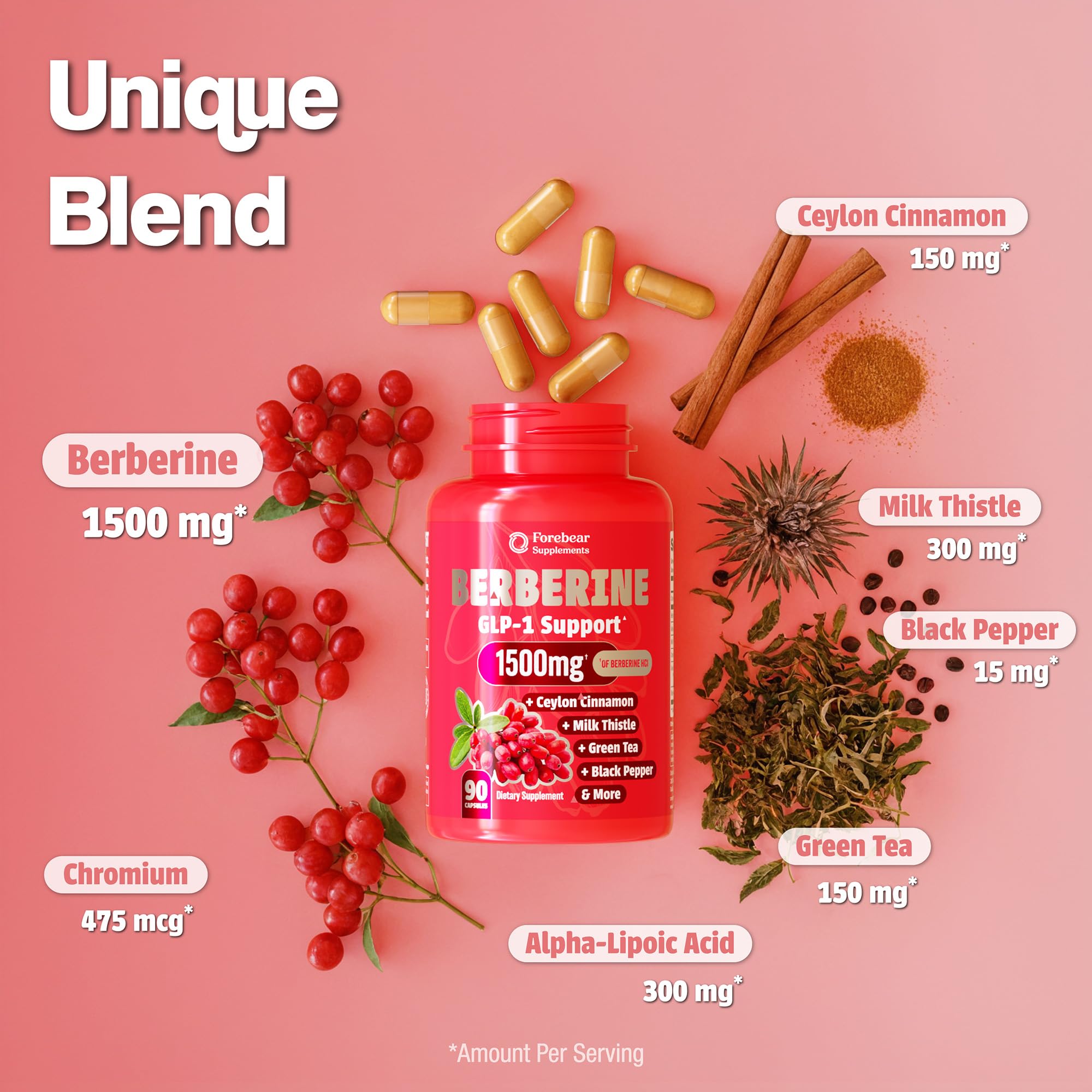 Forebear Berberine bottle with milk thistle and chromium for balance.