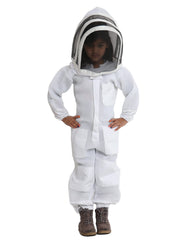 Forest Beekeeping Supply kid-friendly bee suit front-veil large for breathable protection.