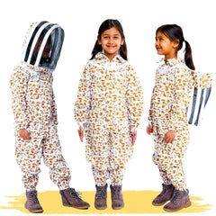 FOREST BEEKEEPING SUPPLY kid-friendly bee suit front view for comfortable 100% cotton wear