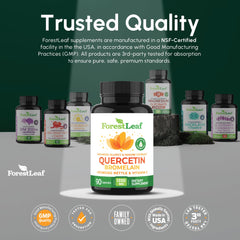 ForestLeaf Quercetin product with 180 capsules is ready for daily routines.
