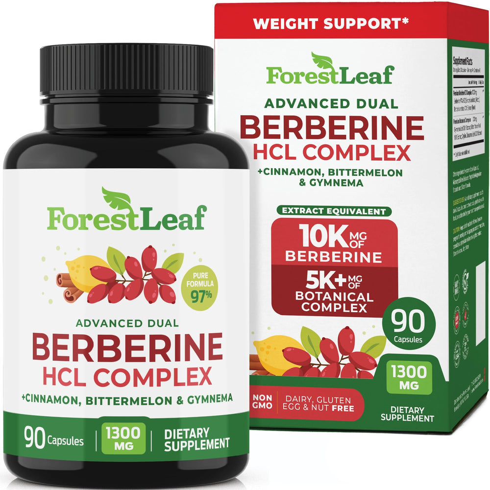 ForestLeaf Berberine bottle front with ultra high potency formula for daily use