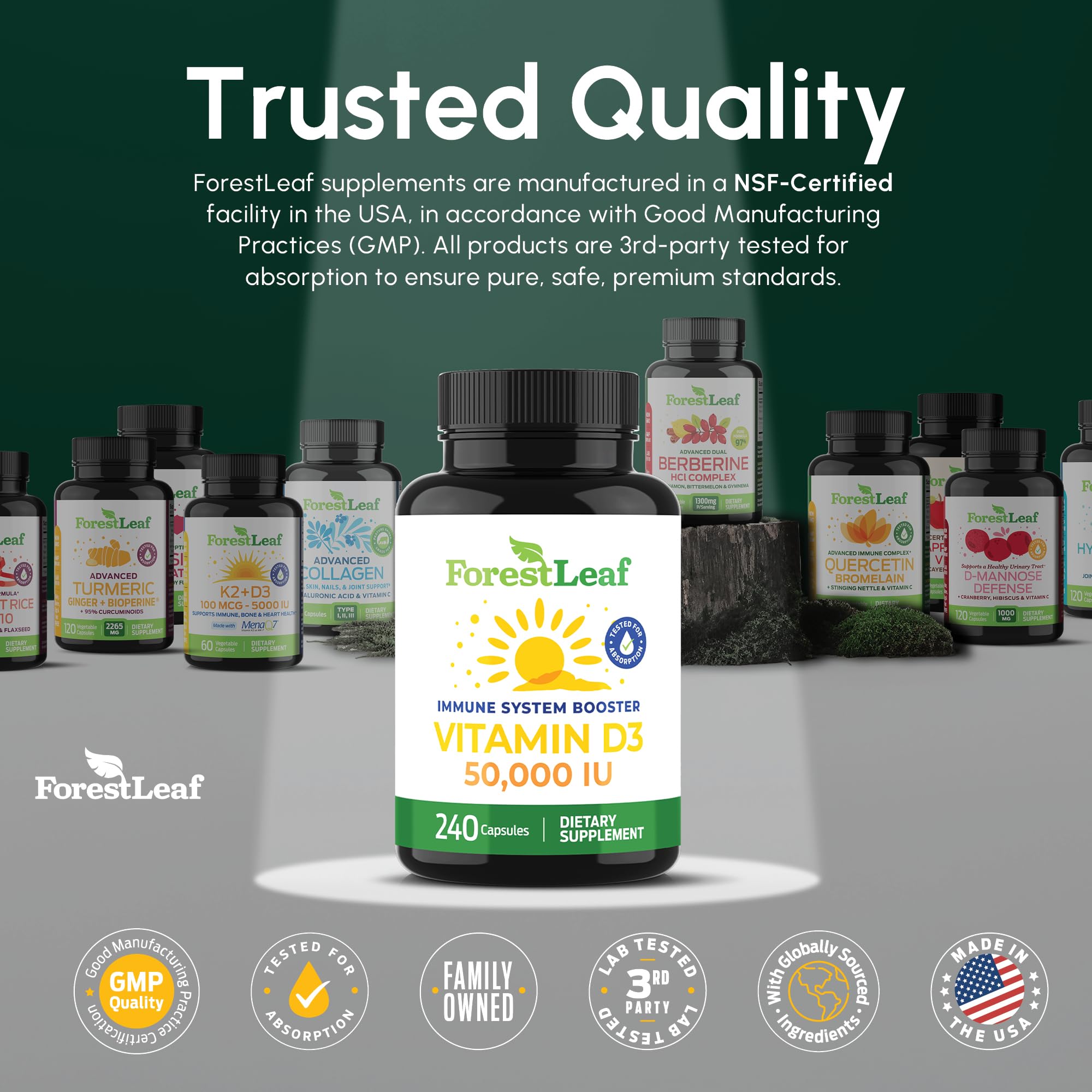 ForestLeaf bottle cap with seal shows easy storage and travel-friendly design.