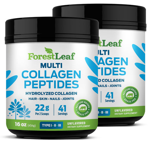 ForestLeaf Collagen Powder unflavored bottle ready for smoothies and daily routines.